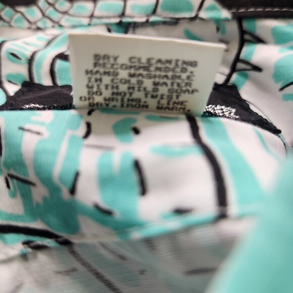 Vintage 80s Cactus Club Los Angeles Crocodile Allover Print Button-Up Shirt Sz L - Picture 9 of 10